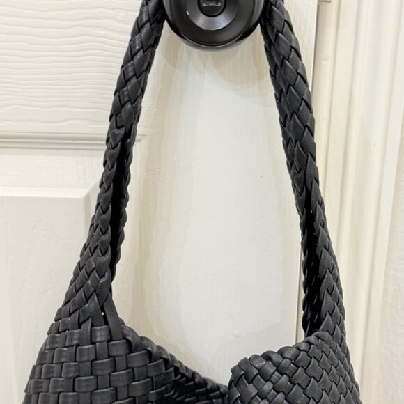 NAGHEDI Style Woven Black Hobo Bag - Picture 12 of 17